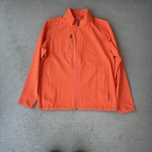 Graham Luxe 1764 Golf Jacket Mens Medium Orange Full Zip Lightweight Windbreaker